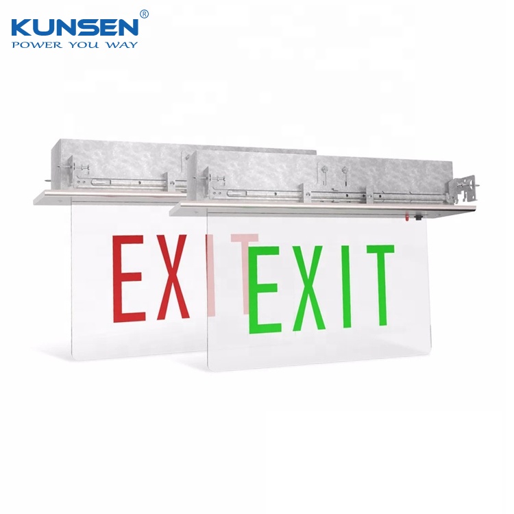 3.6W ceiling recessed mounted LED emergency exit sign