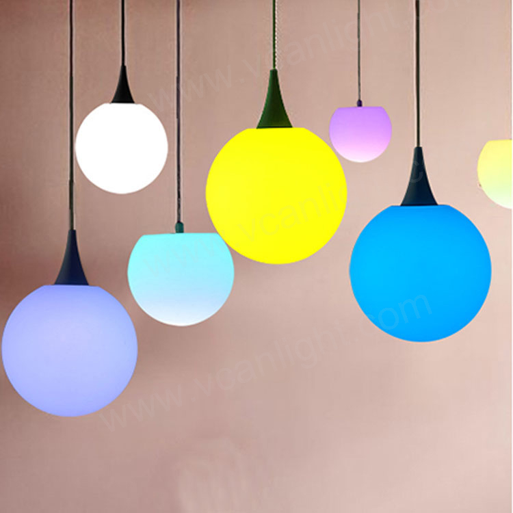 Outdoor indoor colorful lighted christmas hanging ball decoration