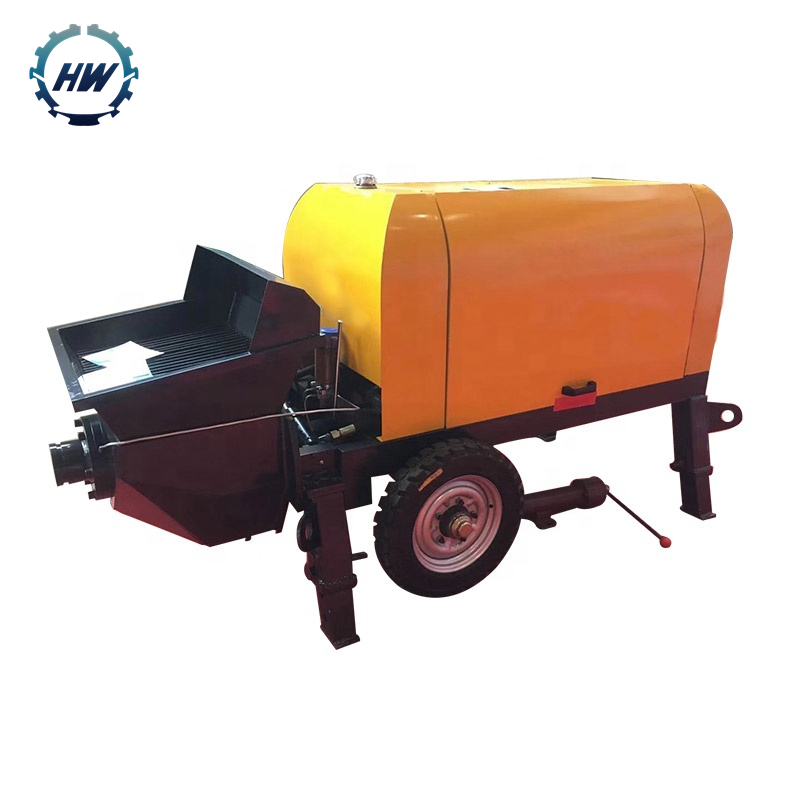 diesel portable trailer concrete pump with pipes and other parts for sale