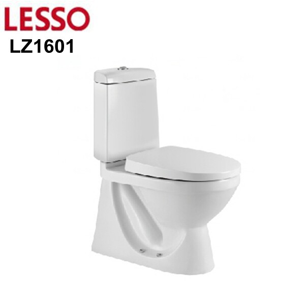 LZ1601 LESSO gravity flushing one piece toilet water ridge one piece dual flush toilet