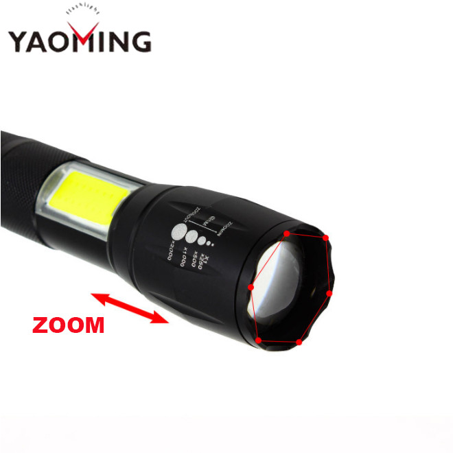 High power Amazon hot selling torch new G700 T6 LED flashlight with COB