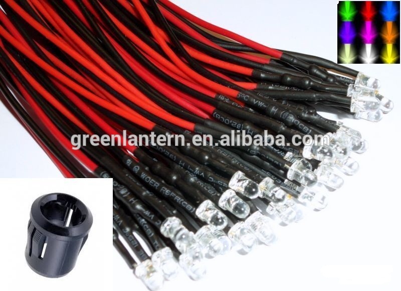 Pre wired 5mm Bright BLUE LEDs Bulb 20cm Prewired 12V LED Lamp