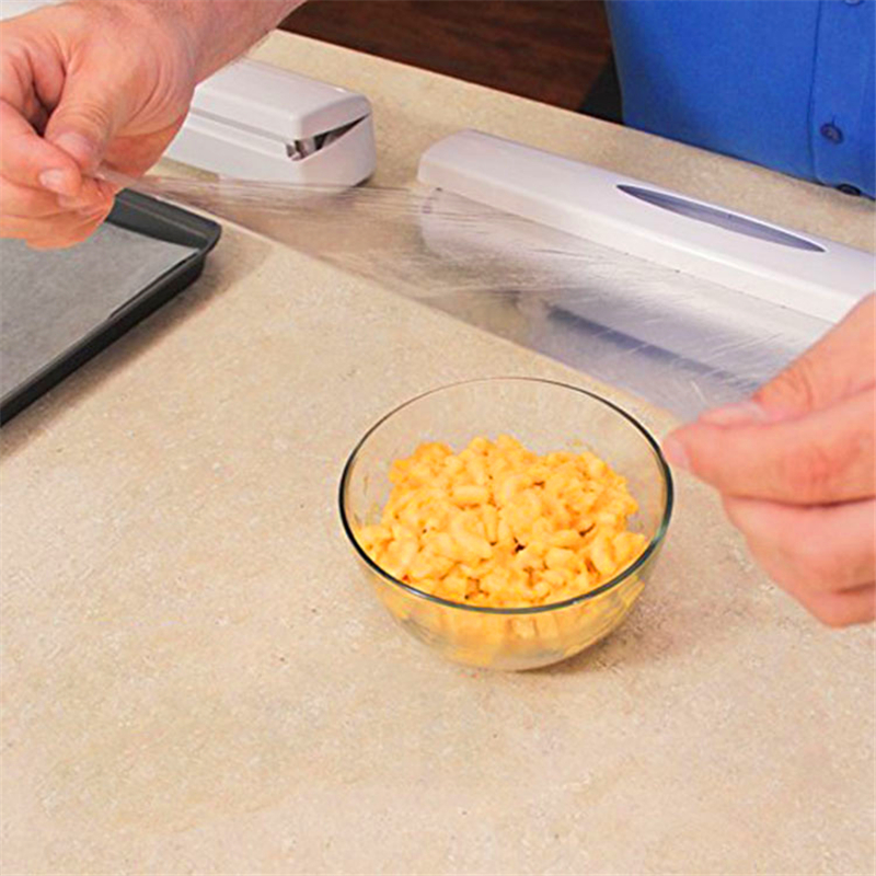 Hot Sale New Style 1Pc Kitchen Plastic Food Cling Wrap Foil Dispenser Cutter Preservative Film Tool Kitchen Gadgets