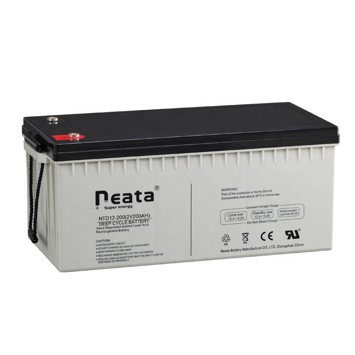 Lead acid  12V200ah rechargeable deep cycle battery