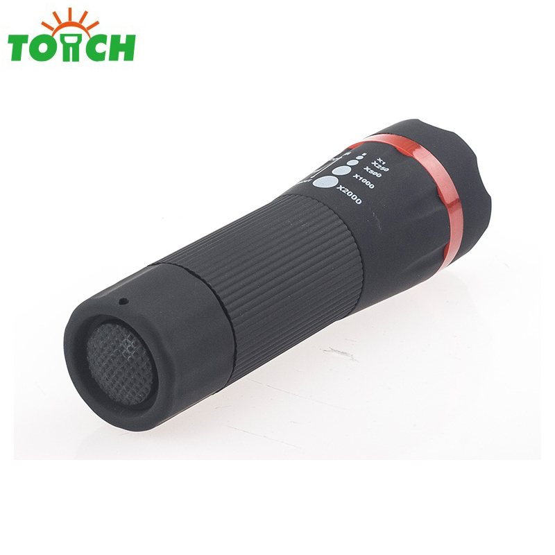 LED Bike Camping flashlight Aluminum Mini AAA battery Zoom LED torch with CE ROHS