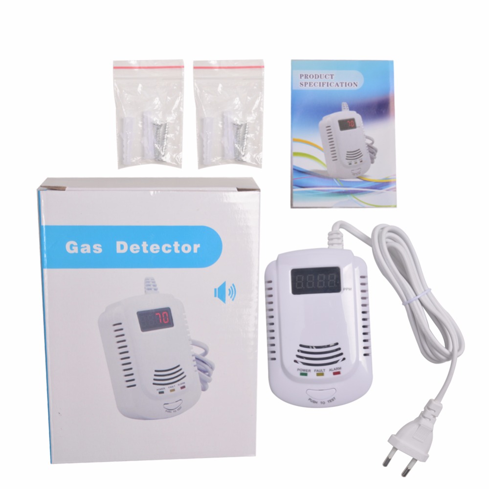 fire alert lpg gas leak battery operated natural methane gas sensor detector de gas with led display