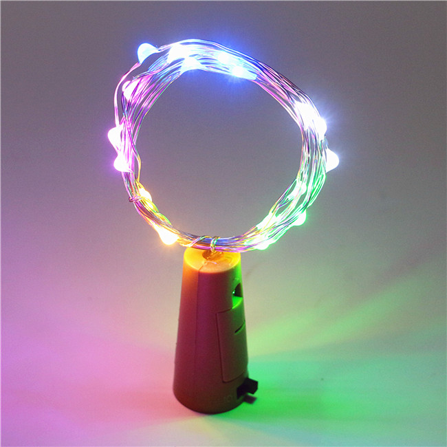 2m 20LED LR44 Battery Wine Bottle Cork Lights Fairy Mini String Light Wine Stopper Copper Wire String Cork Light