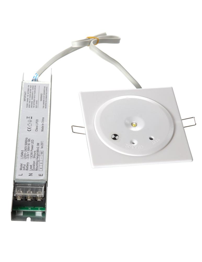 3W 3 Hours Operation LED Ceiling Recessed Emergency Light