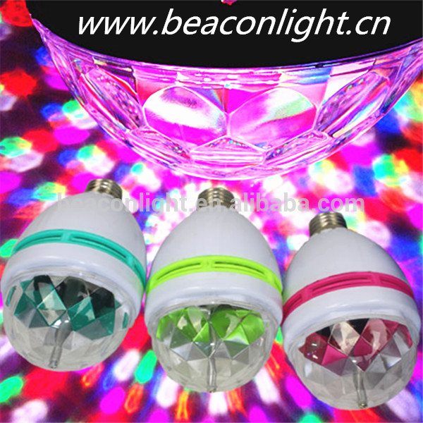 UK wholesale 3w Disco Light Bulb B22 Multicoloured Disco Lights Metal Spindle