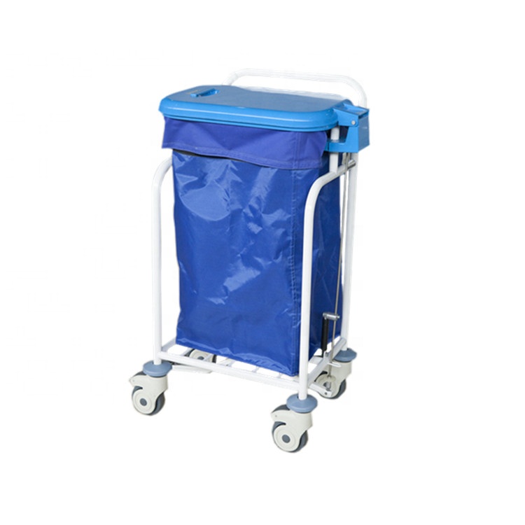 Medical waste trolley cart in hospital mobile nursing crash trolley cart