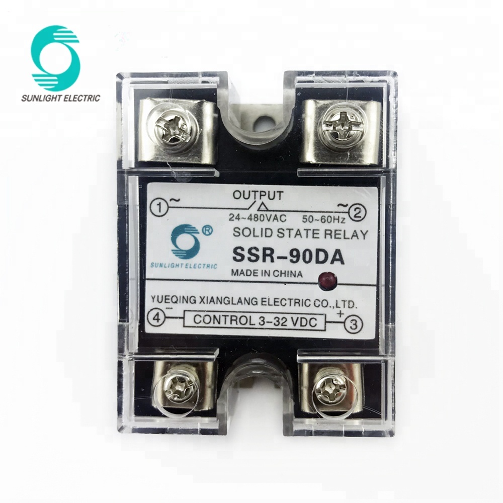 ZG3NC-290B SSR-90DA 3-32VDC to 24-240VAC 90 amp ssr solid state relay