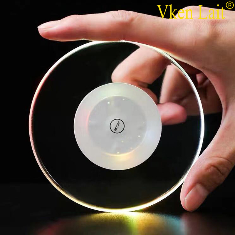 Creative Round Shape LED Light Up Coasters Light Flash Cup Mat for Club Bar Christmas Party Gift Party Decoration