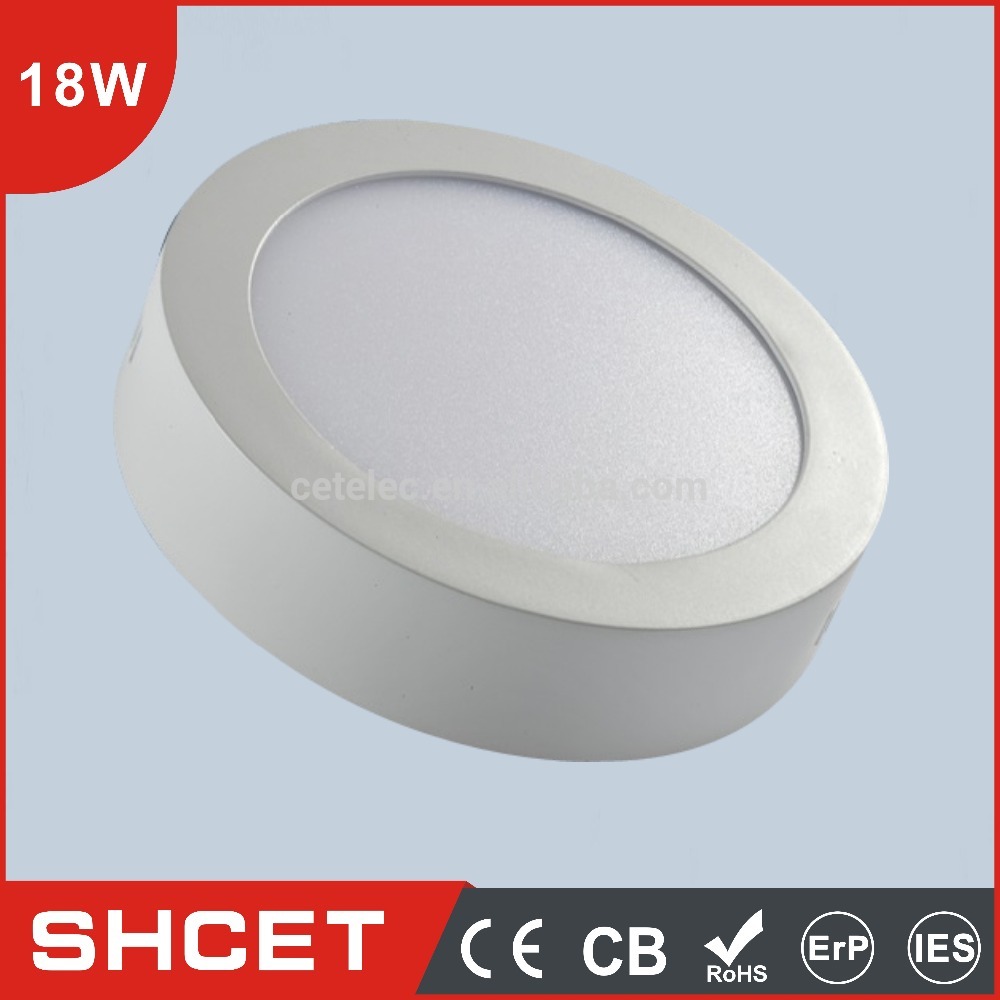 hot selling surface mounted round small  led panel light 18w with 3 years warranty