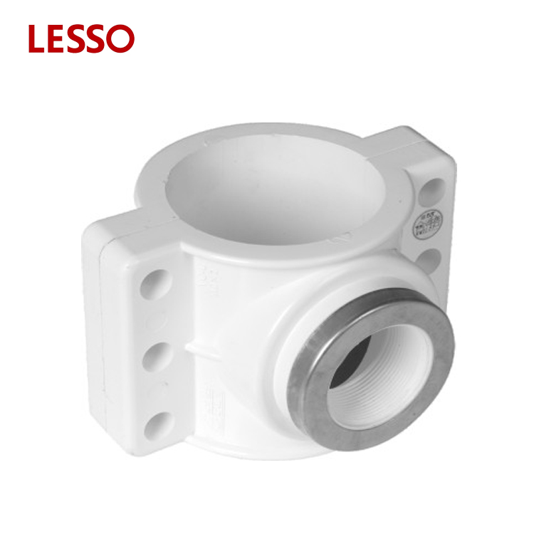 LESSO PVC Fittings Hot Tap Saddle pvc pipe fitting saddle clamp