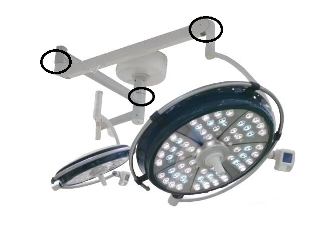 Factory price for Medical operating lamp double head latest design