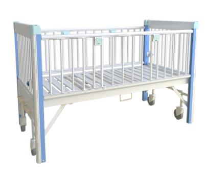 Hospital furniture two crank manual baby cots cribs children metal bed With Siderails