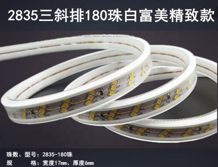 three lines led strip 180LED SMD3528 14.4W/m DC24V double sided led strip light