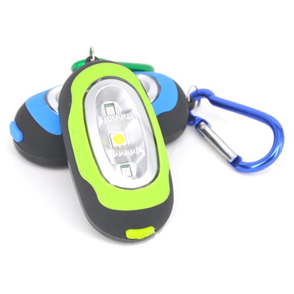 Custom logo 4 Pack Mini Magnetic LED Keychain Flash light , Outdoor COB Super Brightness 3 Modes Lights with Carabiner