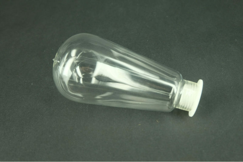 clear pyrex glass bulb with M22 screw; thread glass shell