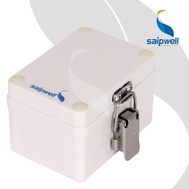 SAIPWELL Y IP66 DS-AGS-0811 80*110ABS Plastic Waterproof Electrical Box With Metal Clasp Outdoor Use Din Rail Terminal Enclosure