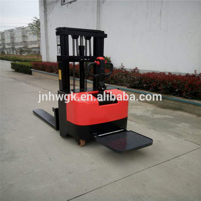 1- 2T Cheap Lifting Semi Electric Stacker forklift