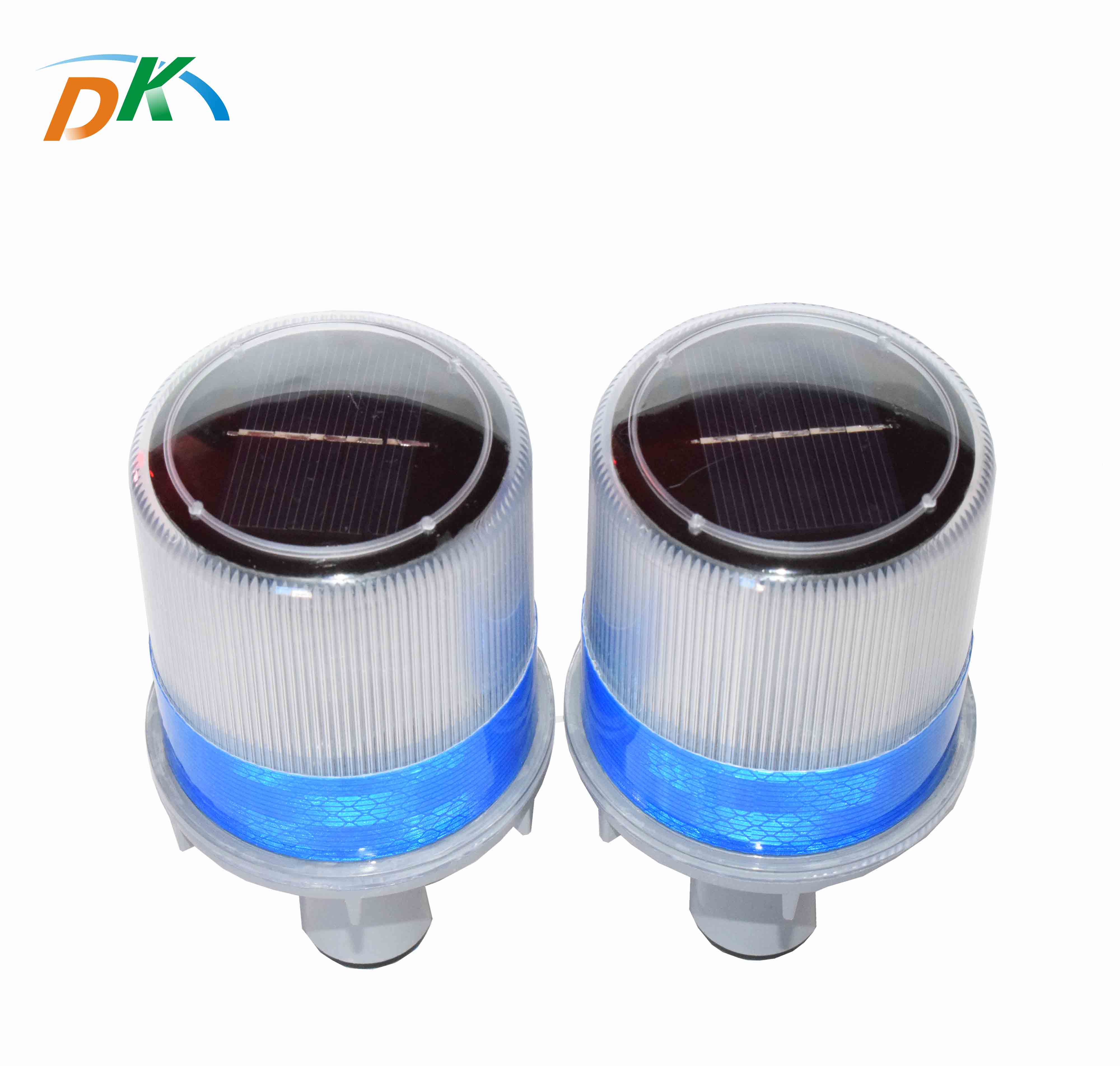 DK LED solar powered traffic warning cone light flashing mode IP67