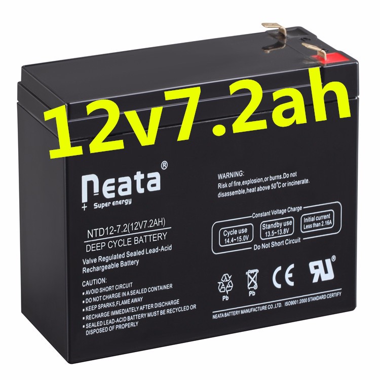 Deep cycle battery good quality 12V7.2Ah vrla lead acid battery