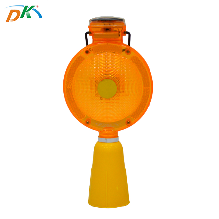 DK led solar energy traffic roadway safety barricade flashing warning light