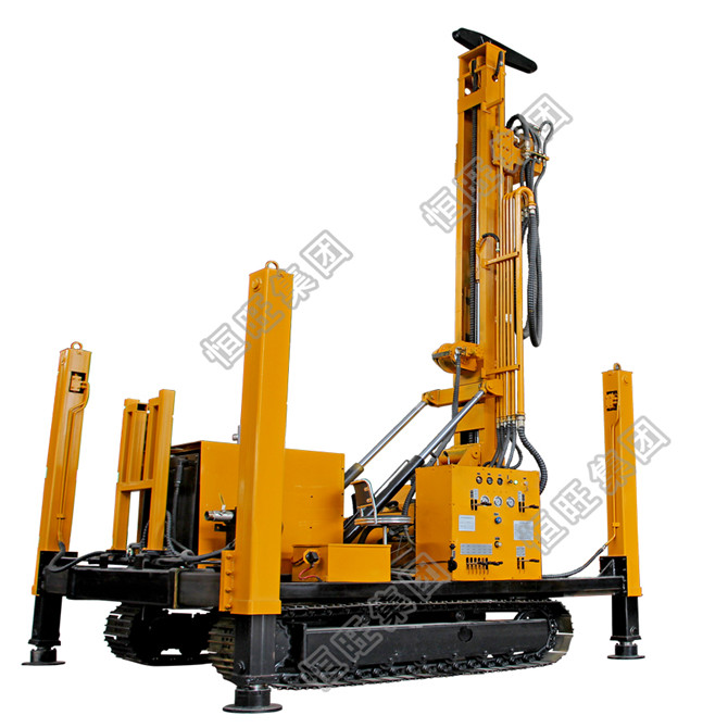 Air compressor water well drilling rig for hard rock