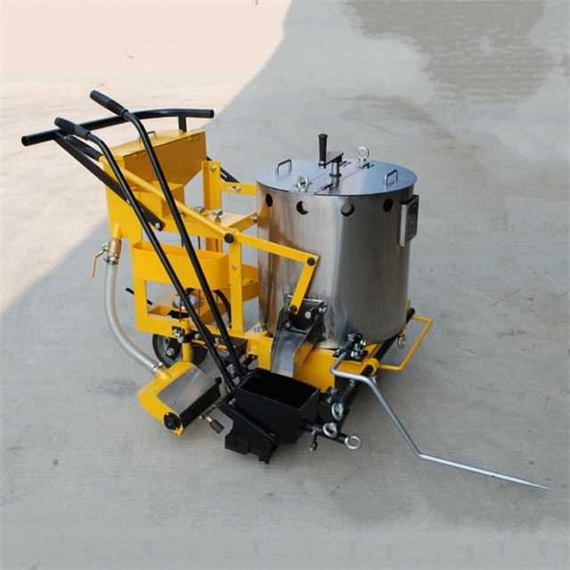 Airport/Parking/Stadium Use Durable Road Heating Manual Pushing Marking Liner/Termoplastic Paint Marking Machine