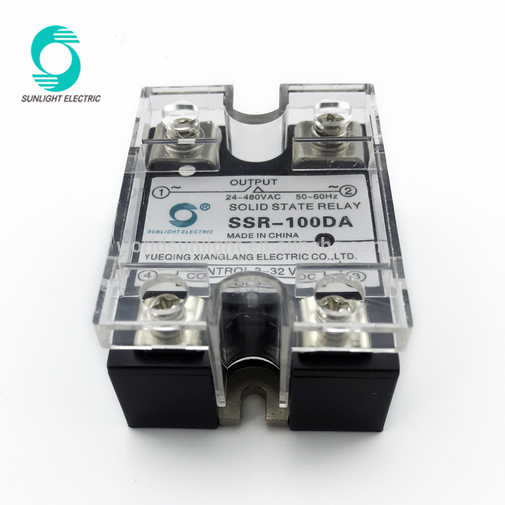 Xianglang S48100D SSR-100DA 100Amp 3-32VDC to 24-480VAC ssr solid state relay