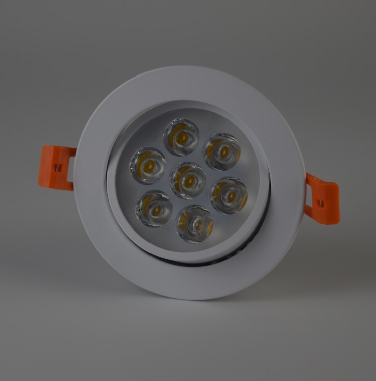 China led lights 7w  led spot light recessed round ceiling down light dimmable white shell