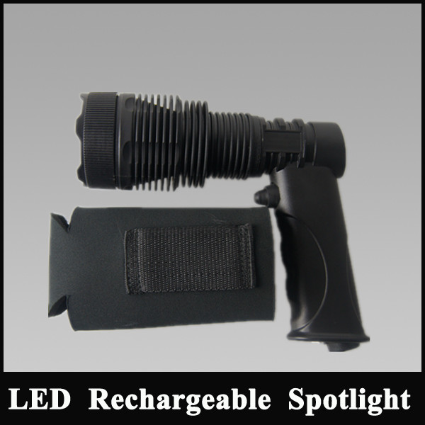 Aluminium Reflector,cree 10w waterproof handheld spotlight LED Marine Rechargeable Spotlight light-footed