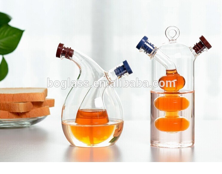 Eco-friendly glass oiler oil and vinegar bottle soy sauce and vinegar cruet glass oil bottle