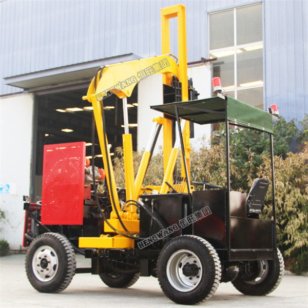 Hydraulic guardrail post pile driver machine guardrail installation machine