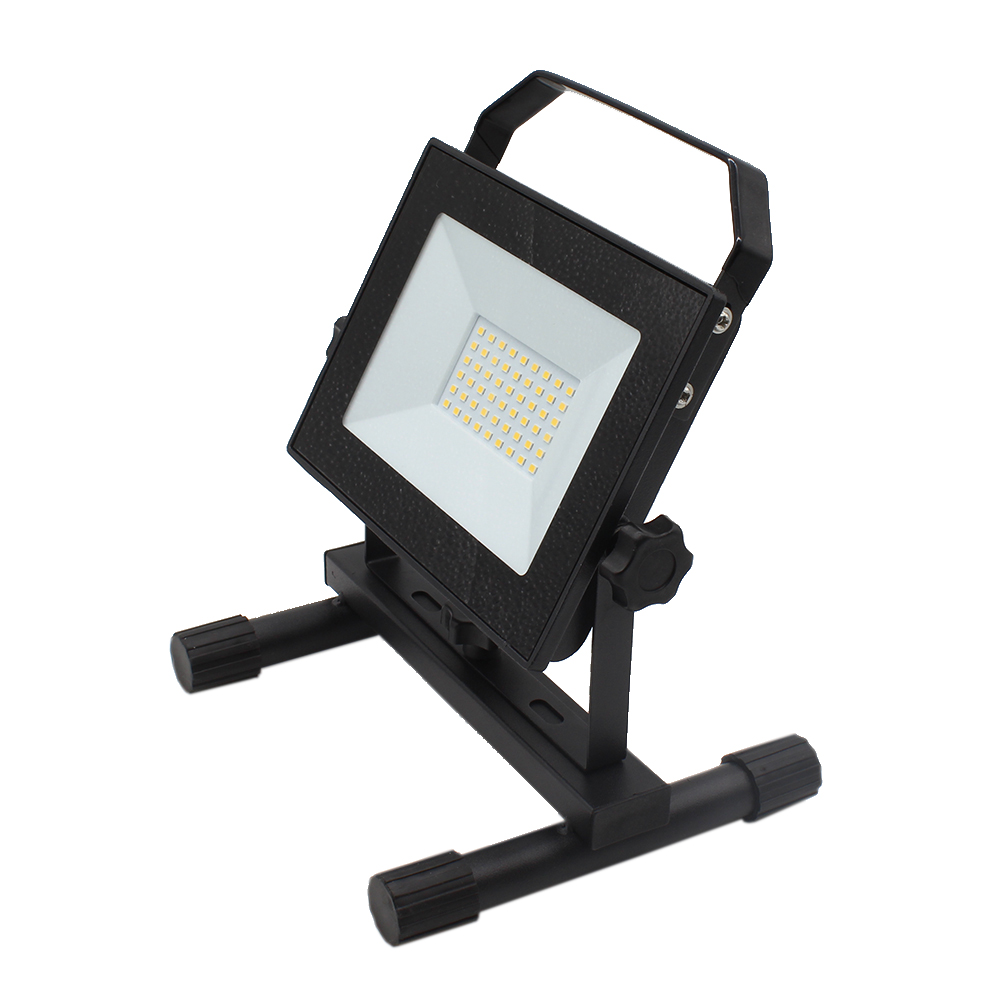 CE Rohs 10w 20w Portable Rechargeable Cordless LED Work Light FloodLight IP65 Waterproof Emergency Flood light with Stand