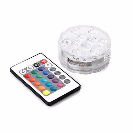 Hot Sales Remote Controlled Water Proof Under Water Led Submersible Light for Fish Aquariums Tanks Fountain Lighting