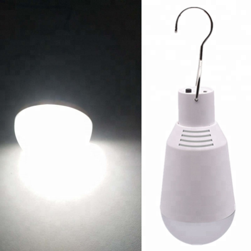 High quality long USB cable emergency light good 18650 lithium battery low power 2w portable solar led lights bulb for home