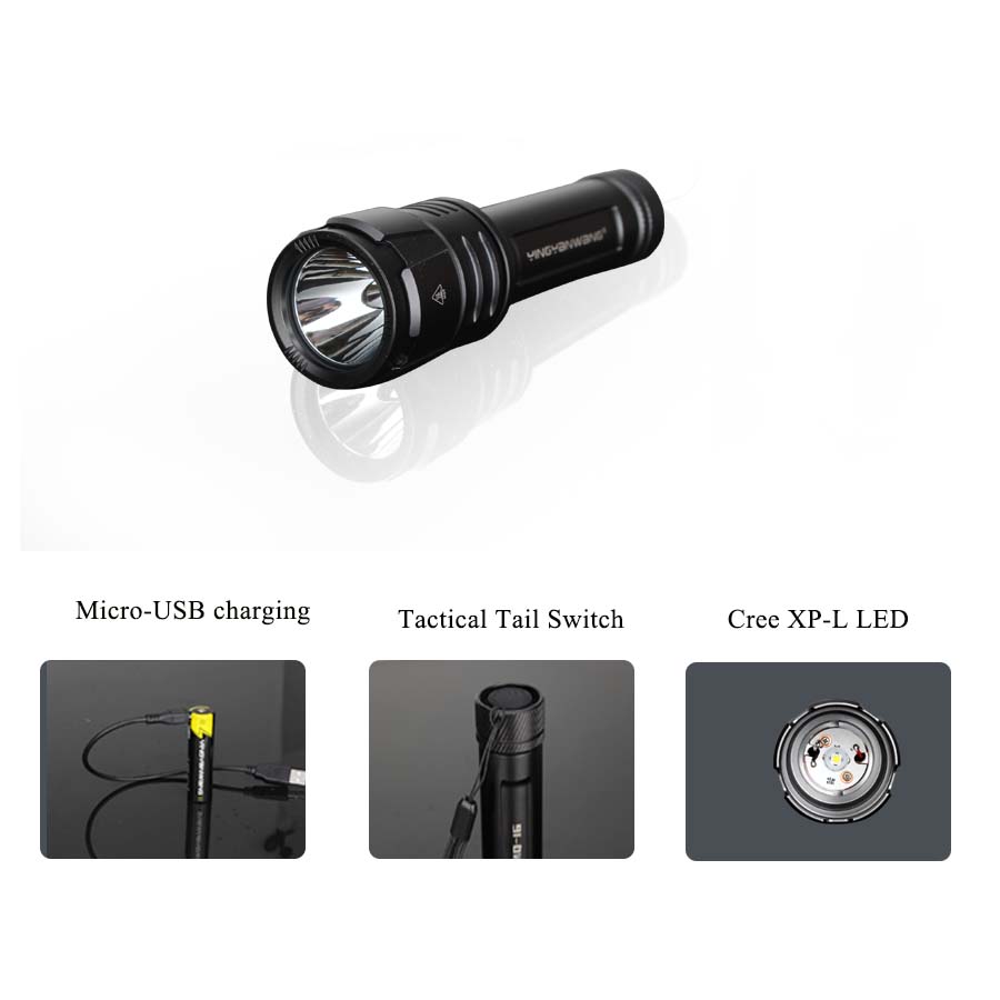 Portable super bright rechargeable flashlight