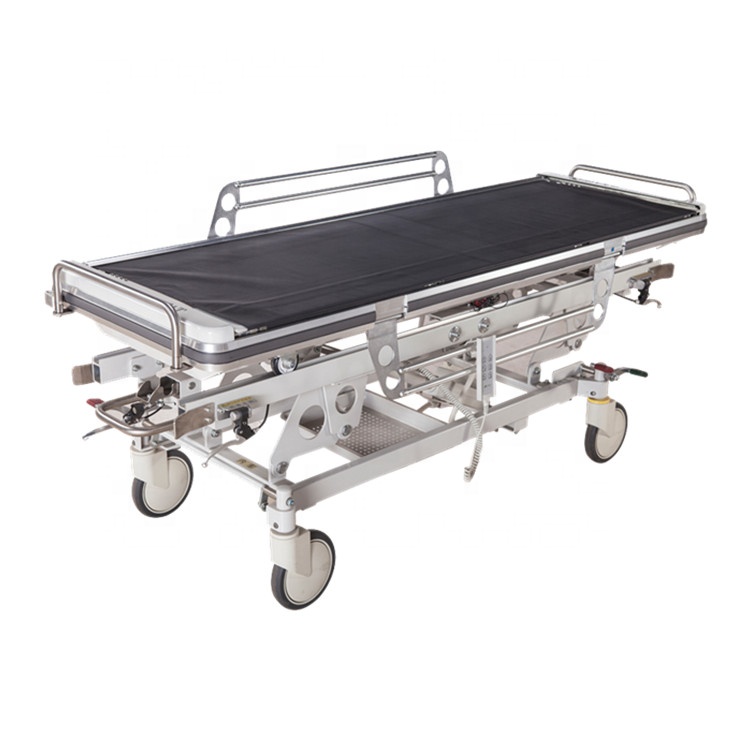 Electric medical emergency stretcher trolley for patient