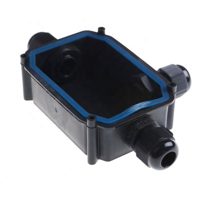 Plastic Black Waterproof IP66 Cable Wire Connector Gland Electrical Junction Box Can Be Used For Underwater Lights