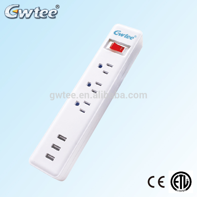 Best price surge protection Ultra-thin Design us power strip RA-6202