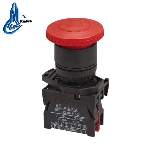 wenzhou mushroom head push pull emergency stop  push button station outdoor type Ielectrical switches P65 XDL21-ET42