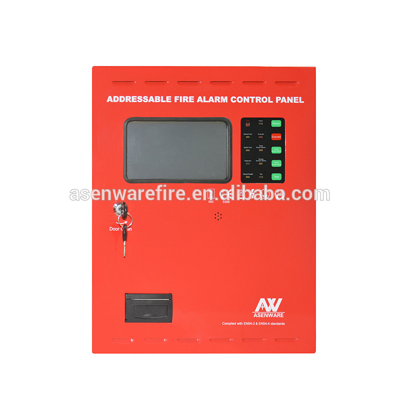 Asenware network function linkage  addressable fire alarm control panel with 1 loop to 8 loop