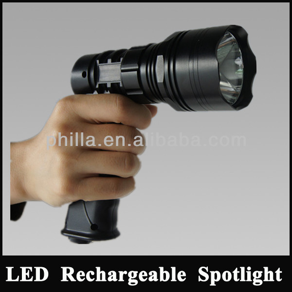 Lightweight Design Hunting Spotlight for Hunter,10w CREE Led Flashlight,540 lumens 4.2V 3Ah Lithium Battery Factory in Guangzhou