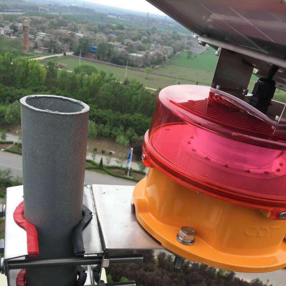 Transmission Line Tower Obstruction Marking and Lighting LED Medium Intensity Solar-Powered Aircraft Aviation Warning Lights