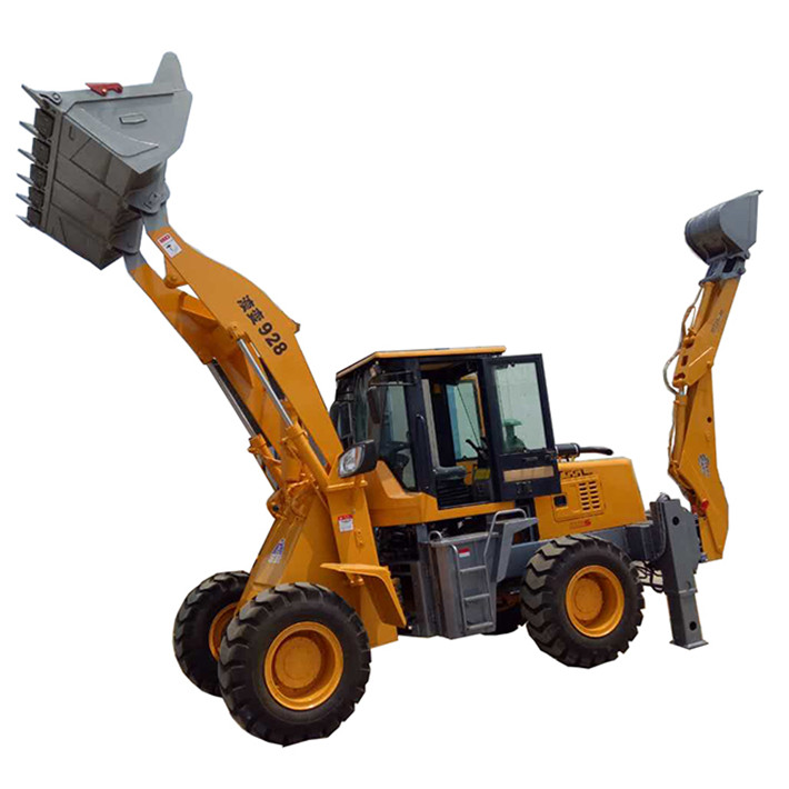 Small tractor backhoe loader with backhoe and front loader for sale