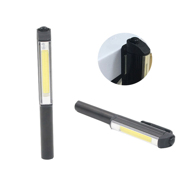 Aluminum Pen Clip Pocket Torch Lamp Magnetic Inspection LED Work Light