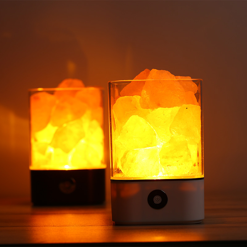 Wholesale Modern USB Antique Round Himalayan Rock Crystal LED Table Salt Lamp For Home