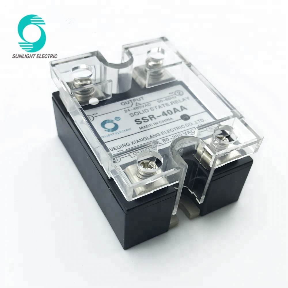 JGX-1A4840A 40A control 90V to 250V AC output 24V to 480V AC single phase ssr relay solid state relay